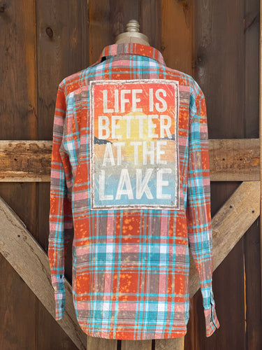 LIFE IS BETTER AT THE LAKE Art Flannel